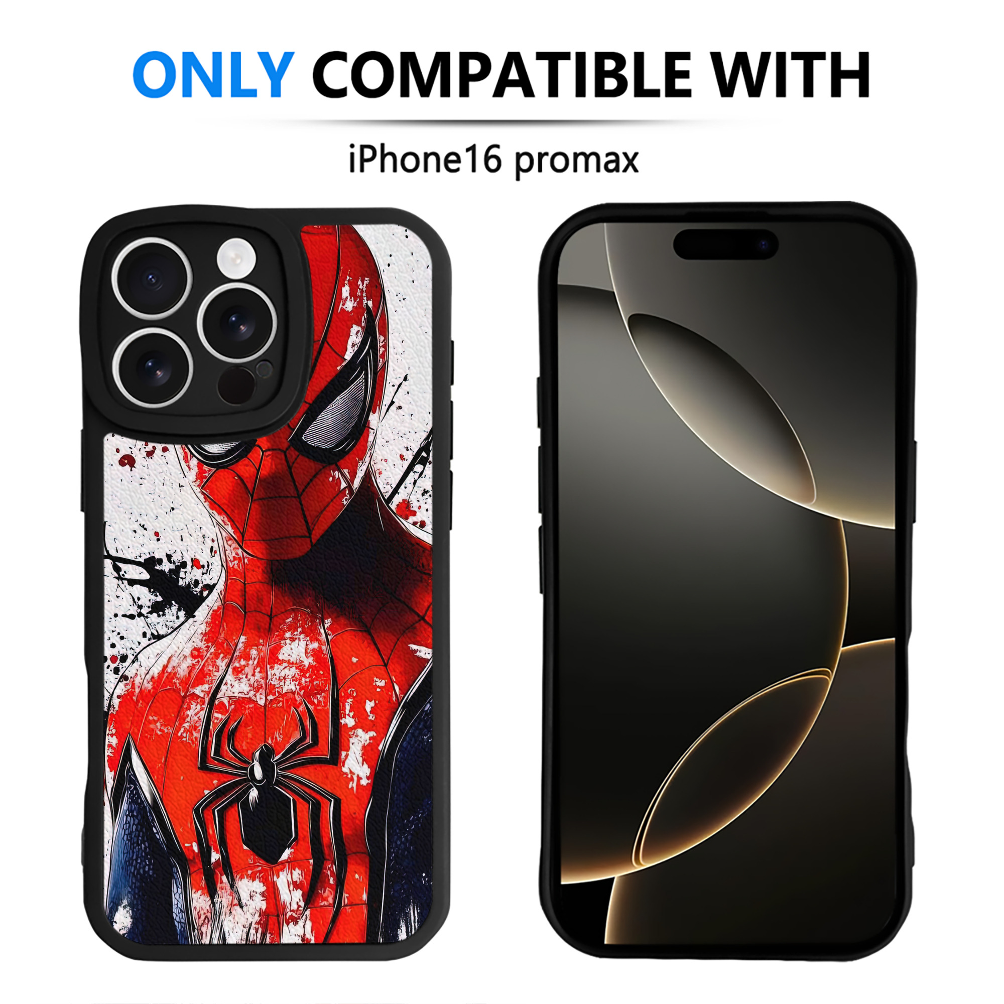 Spider Man スパイダーマン 【iPhone 16シリーズ対応】シリコンスマホケース（レザー調） 材質：シリコン